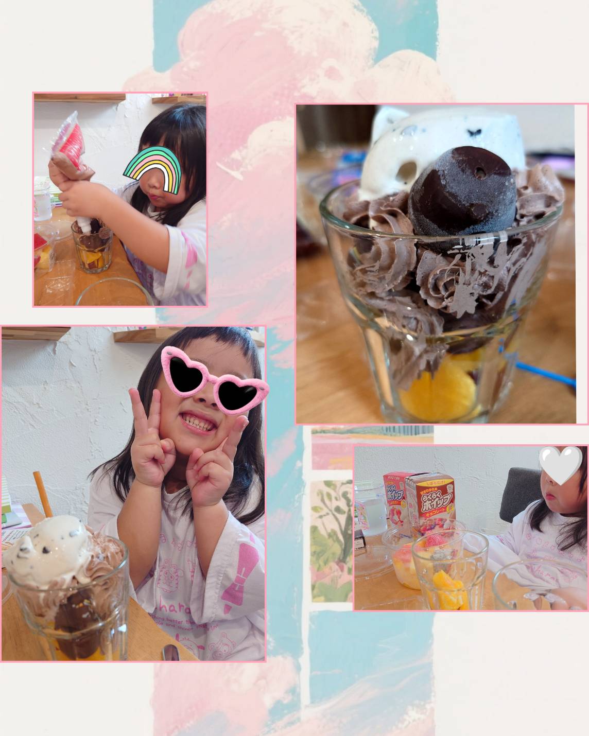 🍨娘と一緒に手作りパフェタイム🍓